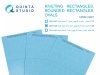 Quinta Studio QRV-048 Riveting rectangles, rounded rectangles and ovals (rivet size 0.15 mm, gap 0.6 mm, suits 1/48), White color 1/48